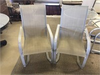 Pair Of Aluminum Patio Spring Chairs