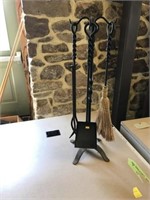 Set Of Metal Fire Place Tools.