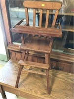 Wooden Doll High Chair.