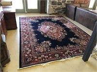 Oriental Style Room Sized Floral Geometric Rug