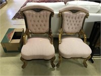 Pair Of Good French Carved Upholstered Side Chairs