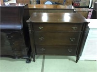 3 Drawer Mahogany Bachelors Chest