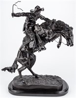 Art Remington “Bronco Buster” Bronze Sculpture
