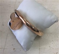 18k Gold Nail Hinged Bangle Bracelet