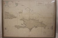 Navigation Chart Hispaniola U.S. Naval Survey