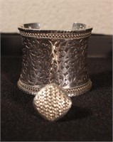 Lois Hill Sterling Siver Ring & Cuff Bracelet