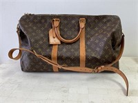 Louis Vuitton Brown Keepall Bandouliere Travel Bag