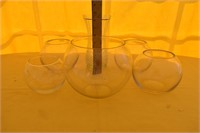 6 pcs Assorted Glass Vases