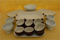 19 pcs Mixed Ceramic Bowls  & Platters