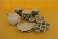 45 pcs Assorted White Ceramic Dishes