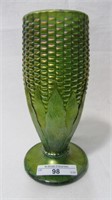 Nwood Green Corn Vase with Stalk Base. Scarce.