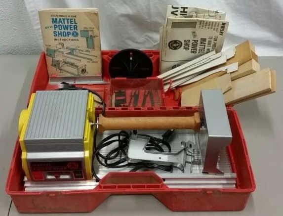 Details about   VINTAGE WOOD WORKING TOY 1964 MATTEL TOYMAKERS POWER SHOP LATHE 