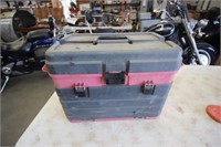 Plastic tool box w/ear taggers