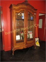FRENCH ARMOIRE W/ CARTOUCHE TOP