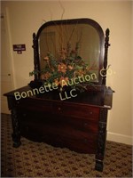 ACANTHUS CARVED DRESSER WITH MIRROR