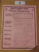 Knott's Berry Farm Daily Agenda - August, 1974