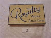 Royalty Brass Toilet Pins Box