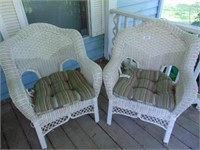 Plastic Wicker Matching Chairs