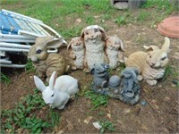 (5) Rabbit Statues
