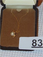 14k Freshwater Pearl Small Diamond