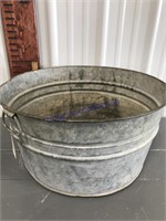 Galvanized wash tub No. 2 w/ handles