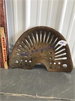 Cast iron seat, chip out, 17.5" across