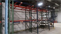 2 Rows of Pallet Racking w/8 Bays-42"Wx8'Lx12'H