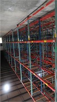 2 Rows of Pallet Racking w/18 Bays-42"Wx8'Lx20'H