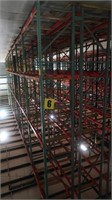 2 Rows of Pallet Racking w/18 Bays-42"Wx8'Lx20'H