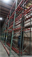 2 Rows of Pallet Racking w/18 Bays-42"Wx8'Lx20'H &