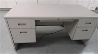 5 Drawer Metal Desk-5'Lx30"Wx29"H