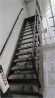 Steel Stairs to Mezzanine-Top Platform 109"H,