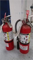 2 ABC Fire Extinguishers-16"H