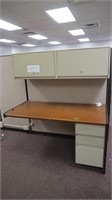 5' 3 Drawer Desk incl. Overhead Cabinets-
