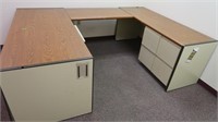 Horseshoe Desks w/8 Drawers-2-5'x30"Dx30"H Section