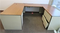 Horseshoe Desk w/7 Drawers-5'x30"Wx30"H