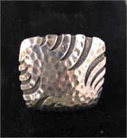 John Hardy Large Sterling Hammered Ring