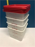 6 Quart Cambro Food Storage Containers With Lids