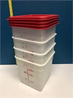 7.5 Quart Cambro Food Storage Containers With Lids