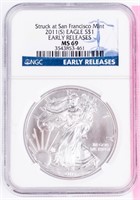 Coin 2011-S American Silver Eagle PCGS MS69