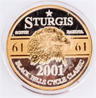 Coin 2001 Sturgis .999 Silver 1 Oz. Commemorative