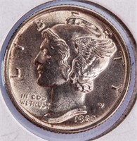 Coin 1920 Mercury Dime Key Date Brilliant Unc.