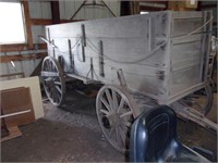 wood wheel  wagon believe JD