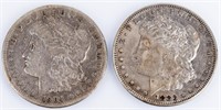 Coin 2 Morgan Silver Dollars 1883-S & 1904-S Keys
