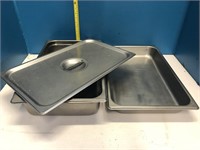 Full Size x2" & 4" Stainless Steel Inserts & 1 Lid