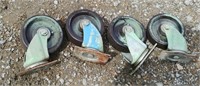 Set of 3 Large Industrial Casters