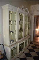 Large Antique White Display Cabinet