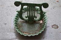 Early Cast Iron Boot Scrape Old Green Paint