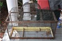 Large Antique Fancy Wooden Bird Cage