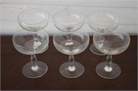Set 6 Baccarat France Wine Glasses